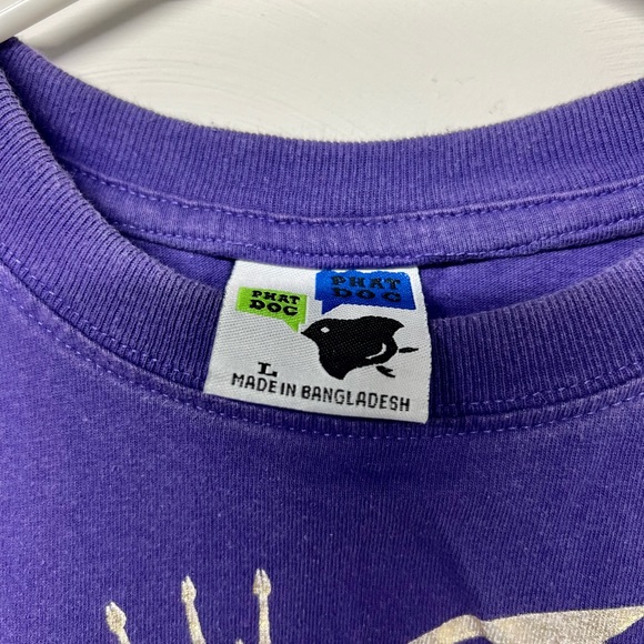 Mens Phat Dog Urban Graphic Redemption Angel Wing Royal Purple Tshirt Large - Picture 3 of 3